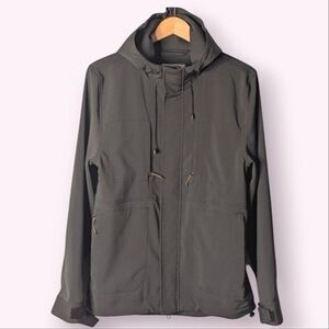 Goodfellow & Co Grey Stretch 4 Pocket Double Zipper Windbreaker Jacket Size S